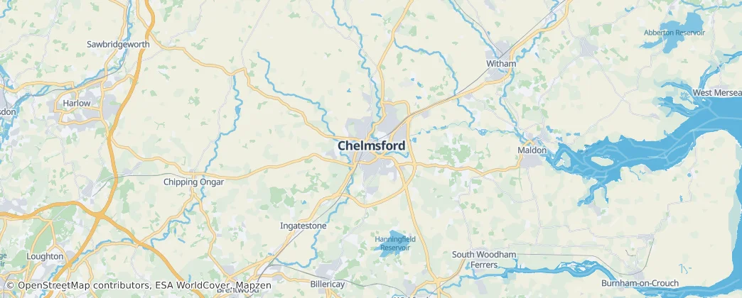 Chelmsford — Mapa