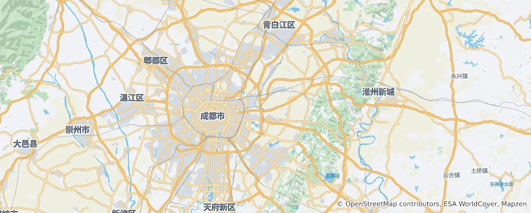 Mapa Čcheng-tu