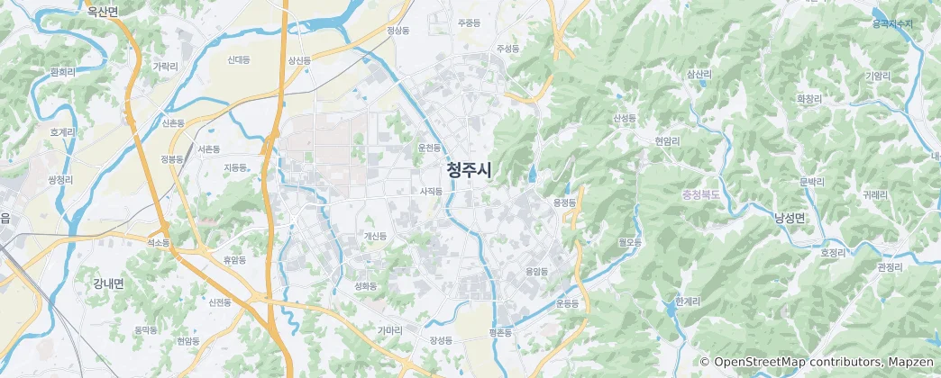 Mappa di Cheongju