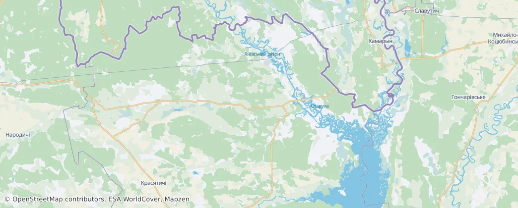 Chernobyl Exclusion Zone — Mapa