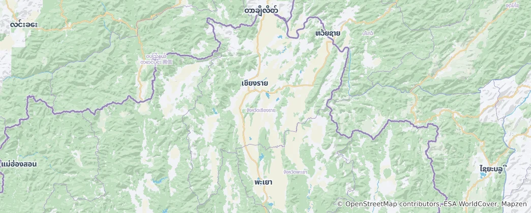 Mapa Čchiang Rai
