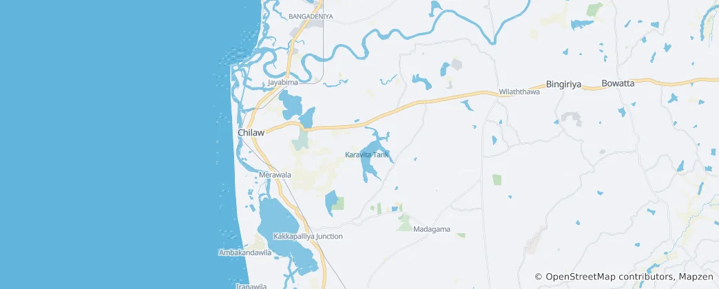 Mapa Chilaw Divisional Secretariat