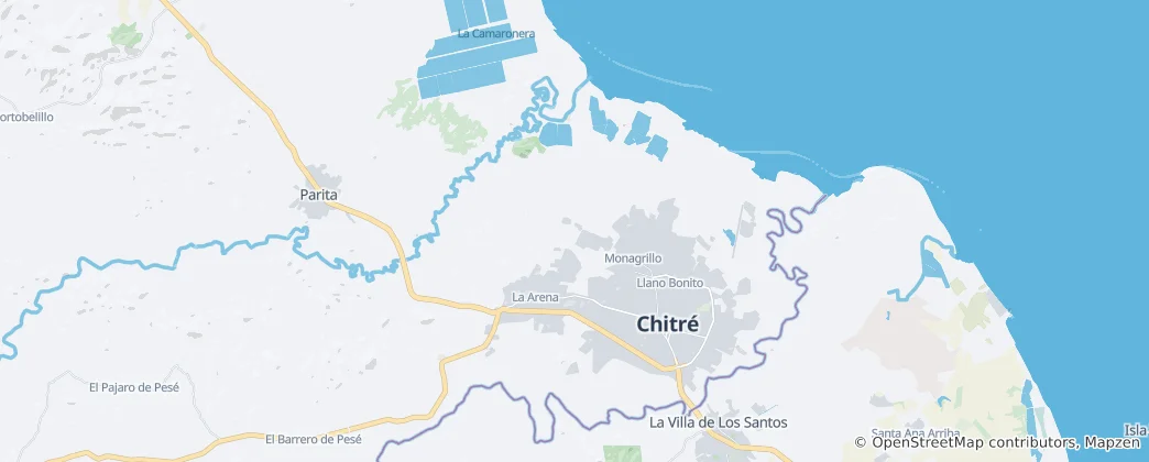 Map of Chitré District