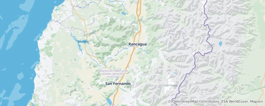 Mapa Provincie Cachapoal