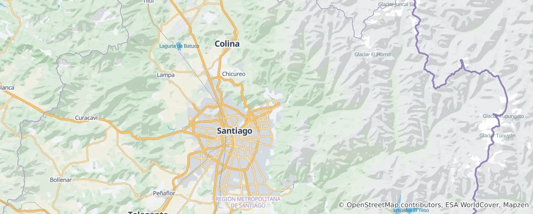 Mappa di provincia di Santiago