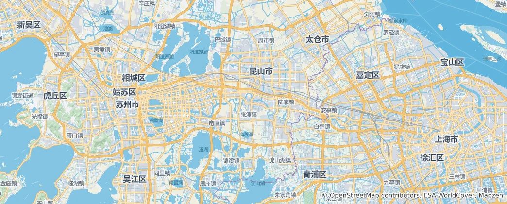 Mapa Kunshanshi