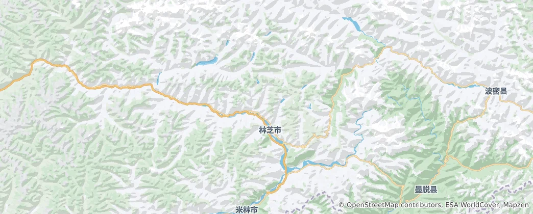 Mapa Linzhixian