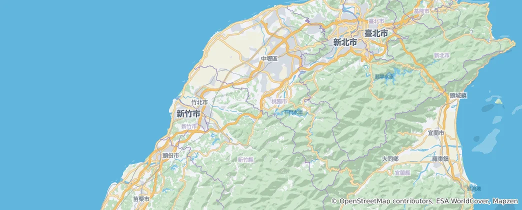 Mapa Taoyuanxian