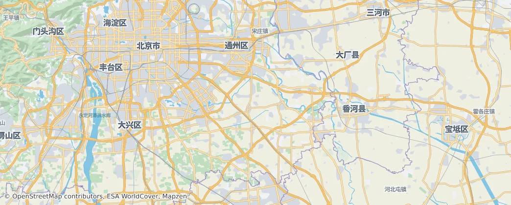 Tongxian — Mapa