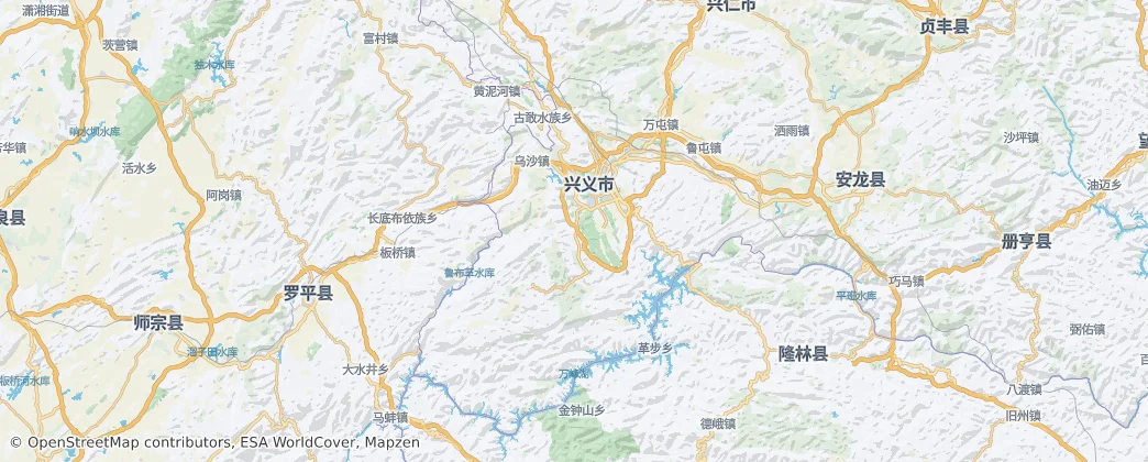Xingyishi — Mapa
