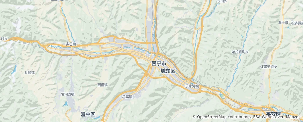 Mapa Xiningshi