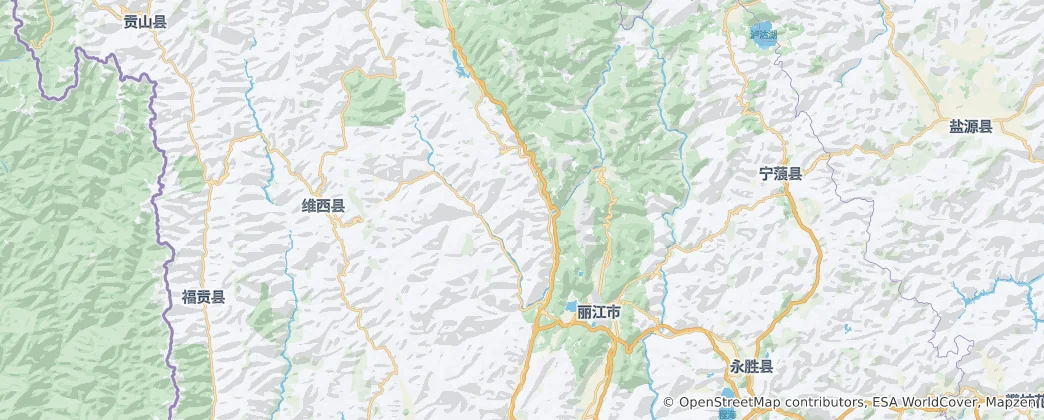 Mapa Yulong Nakhi Autonomous County