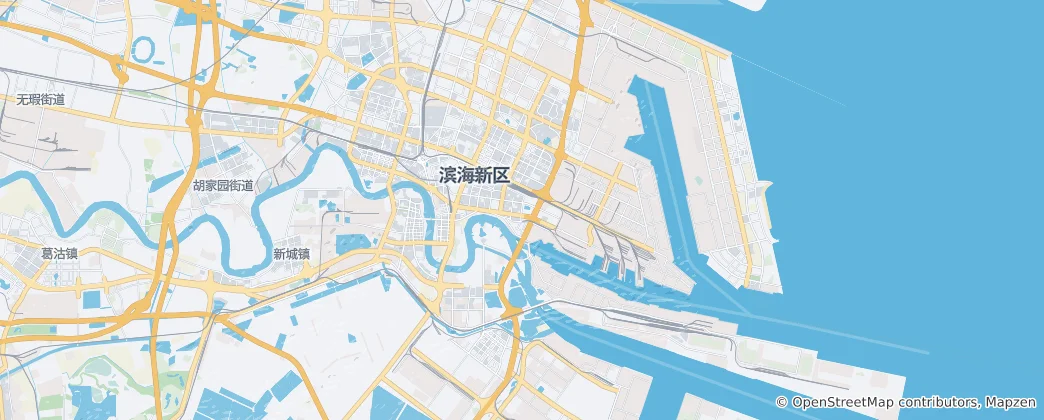 Mapa Binhai New Area