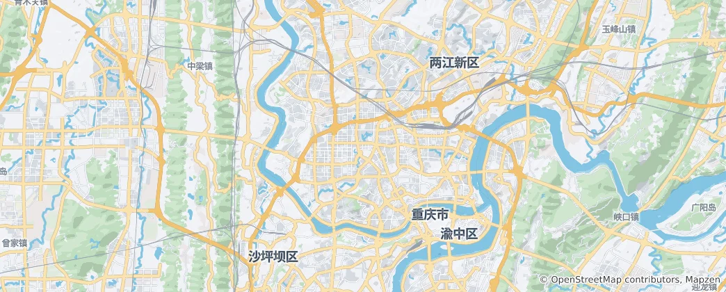 Mapa Liangjiang New Area
