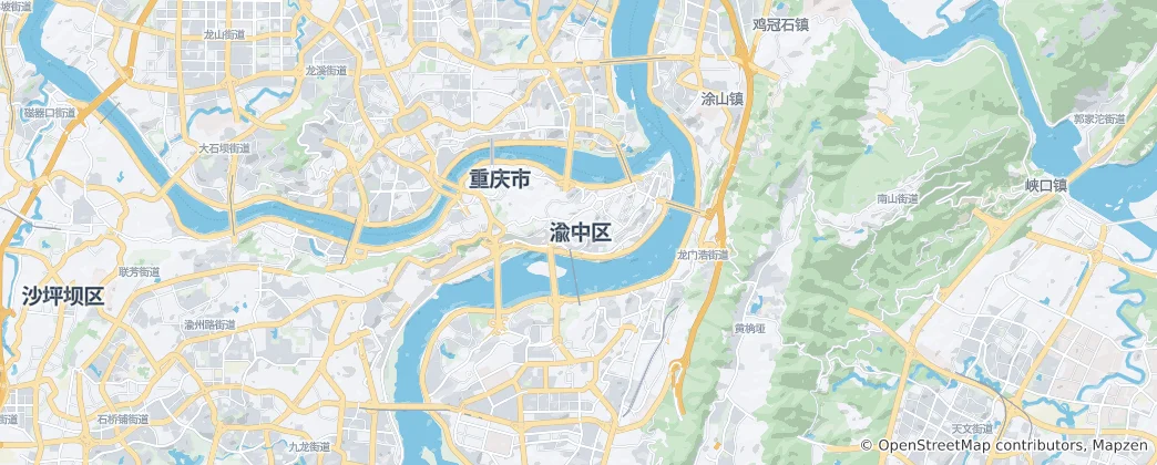 Mappa di Distretto di Yuzhong