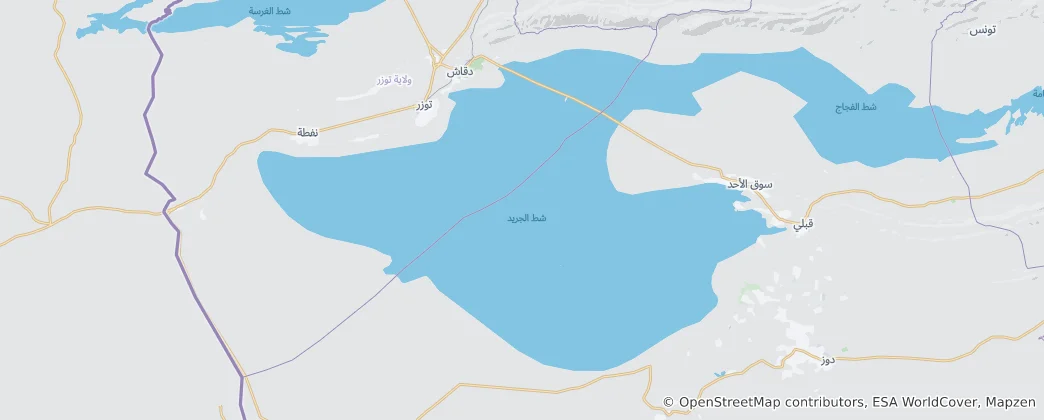 Map of Chott el Djerid