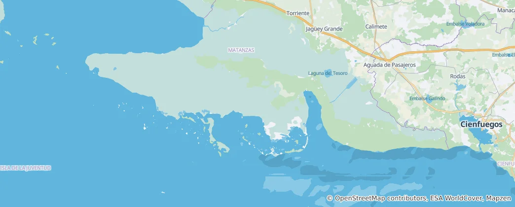 Mappa di Ciénaga de Zapata
