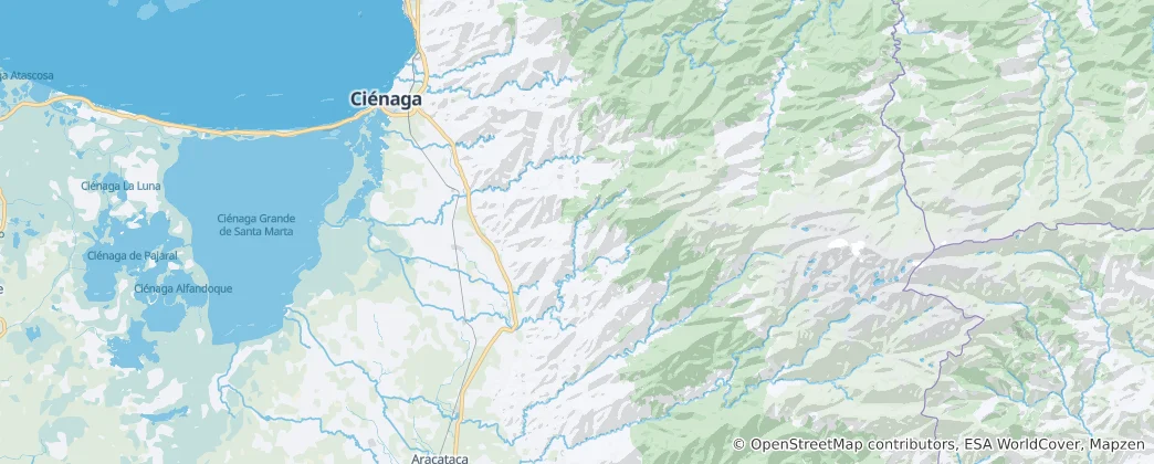 Map of Ciénaga