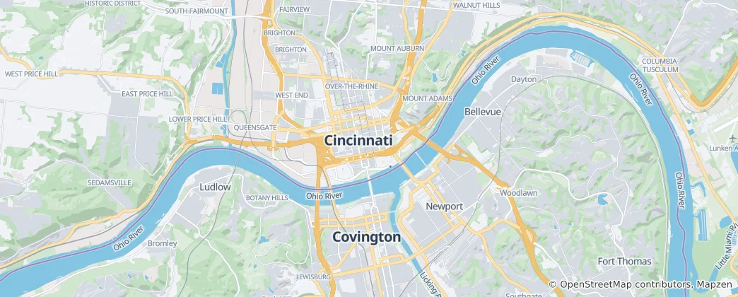 Map of Cincinnati