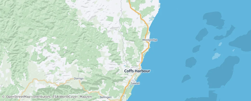 City of Coffs Harbour — mapa