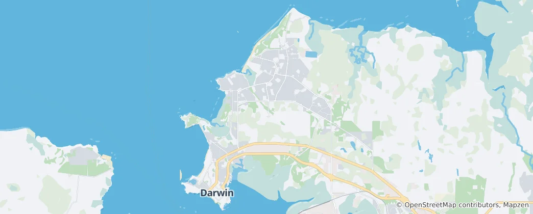 Mapa City of Darwin