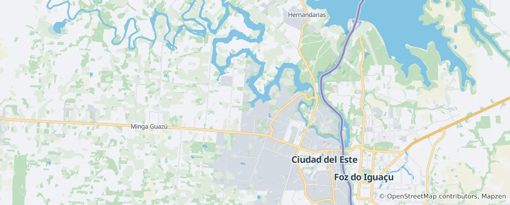 Mappa di Ciudad del Este
