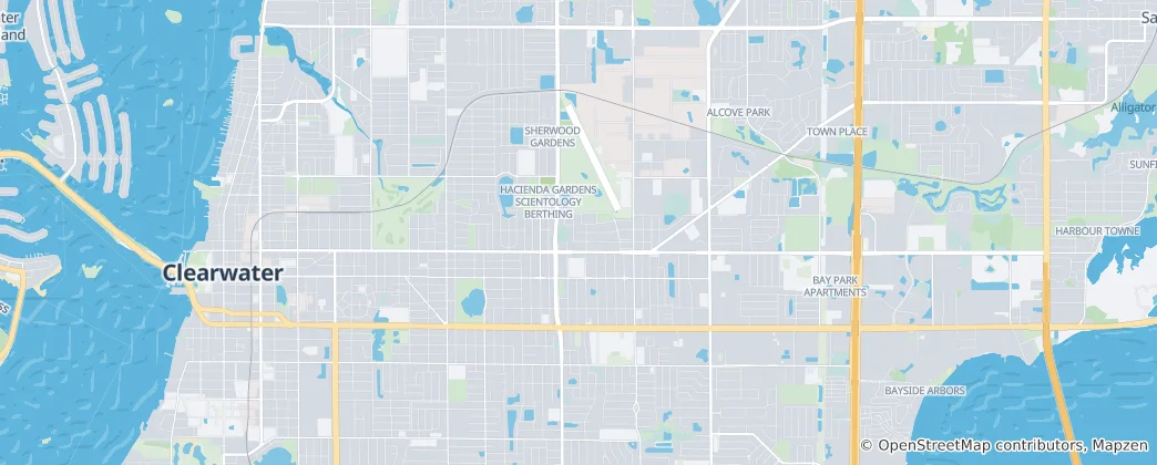 Map of Clearwater