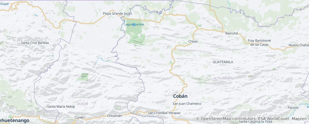 Map of Cobán