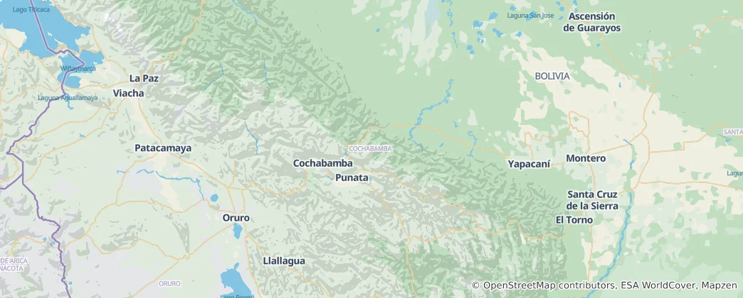 Mappa di Dipartimento di Cochabamba