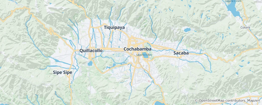 Map of Cochabamba Municipality