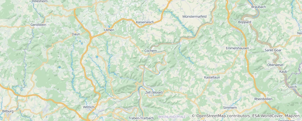 Map of Cochem-Zell