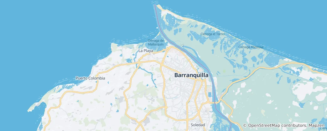 Mappa di Distrito Especial, Industrial Y Portuario De Barr*
