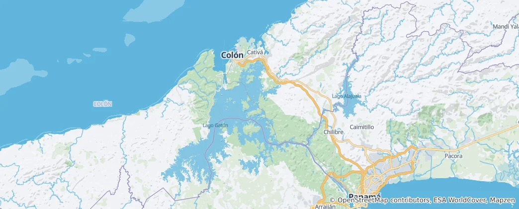 Map of Colón District