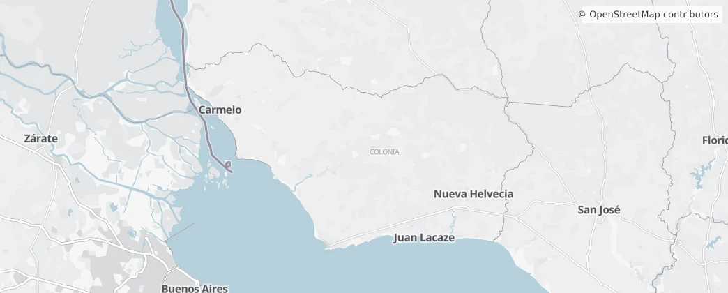 Map of Colonia Department