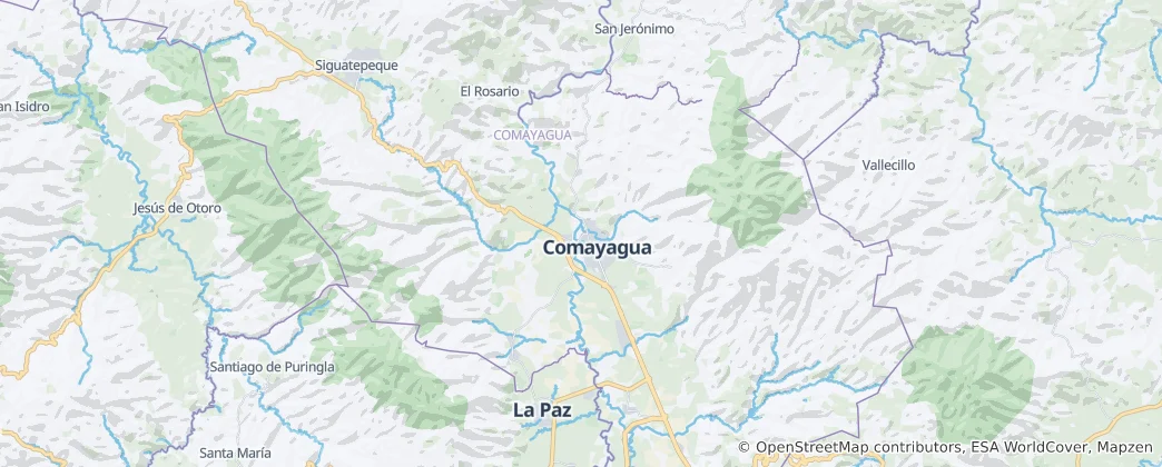 Map of Comayagua