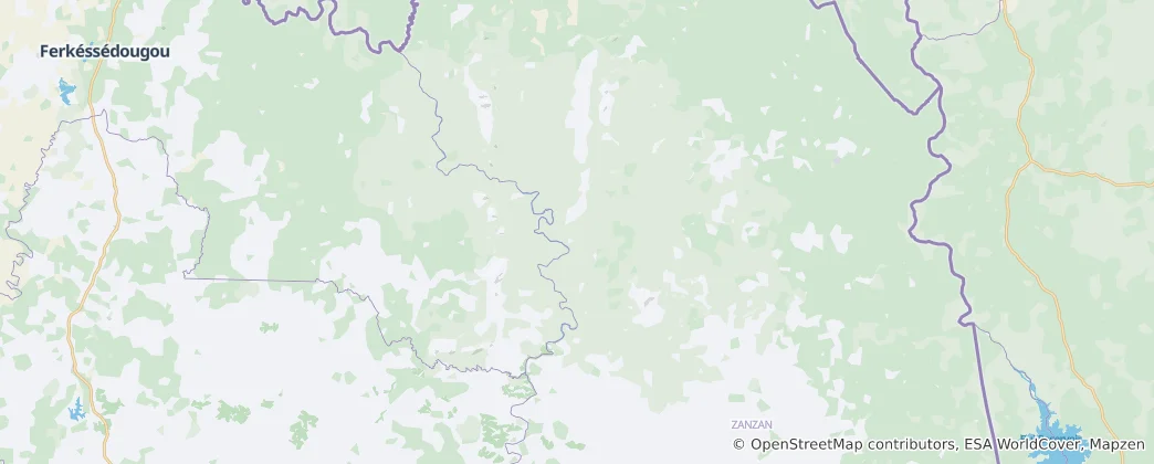 Map of Comoé National Park
