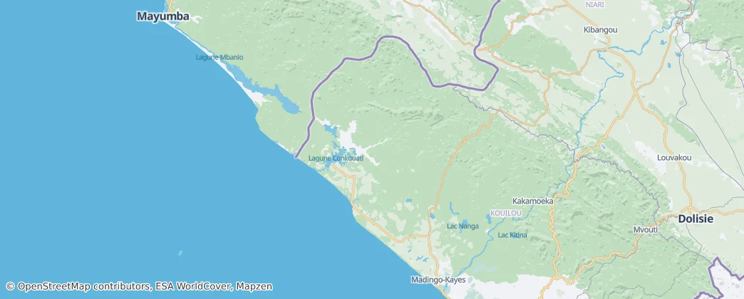 Conkouati-Douli National Park — Map