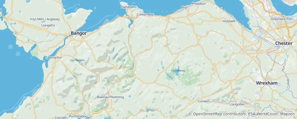 Mapa Conwy
