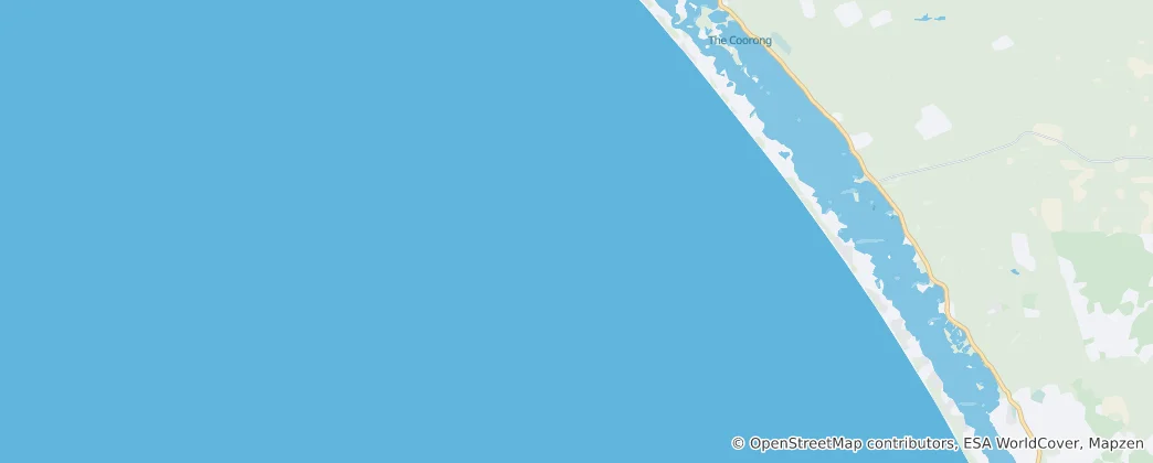 Mapa Národní park Coorong