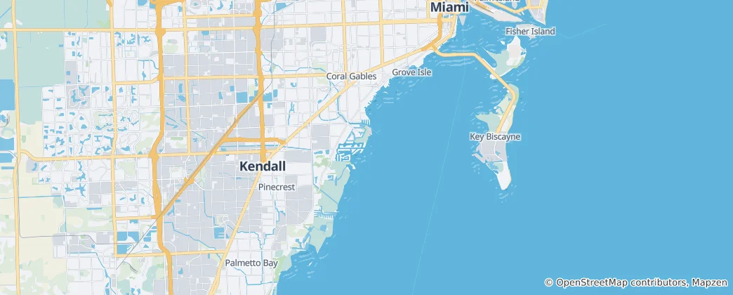 Karte von Coral Gables