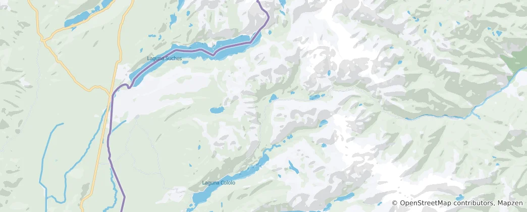 Map of Cordillera Apolobamba