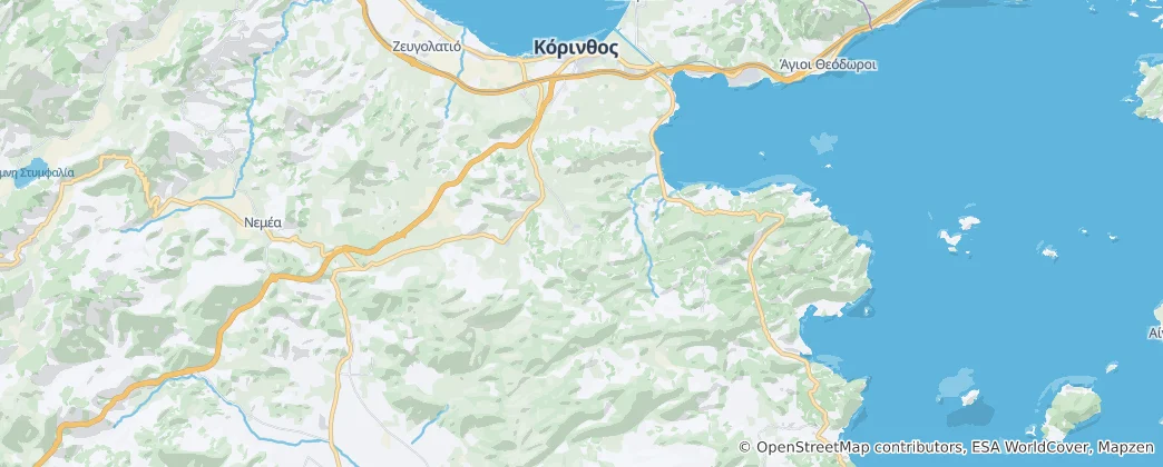 Karte von Korinth