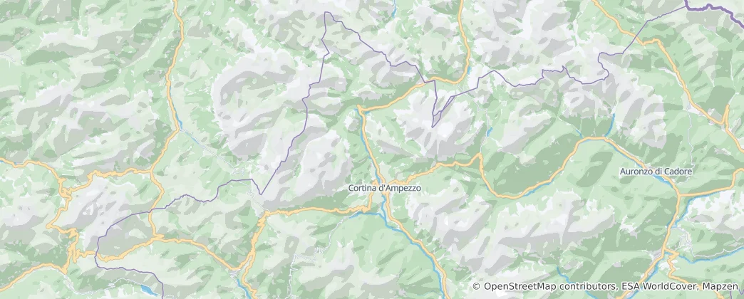 Map of Cortina d'Ampezzo