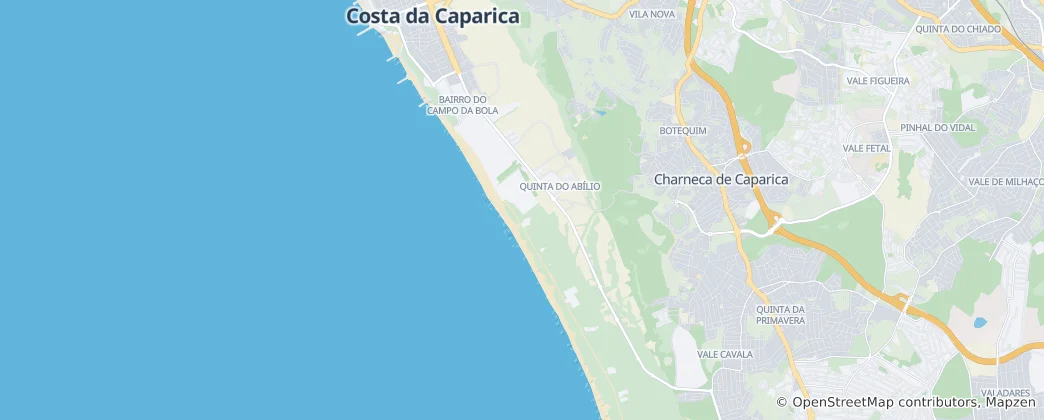 Mapa de Costa da Caparica