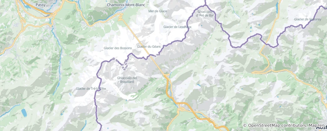 Map of Courmayeur