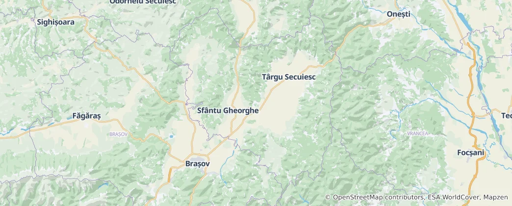 Map of Covasna County