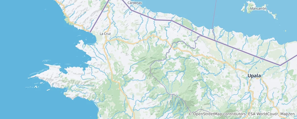 Mappa di cantone di La Cruz