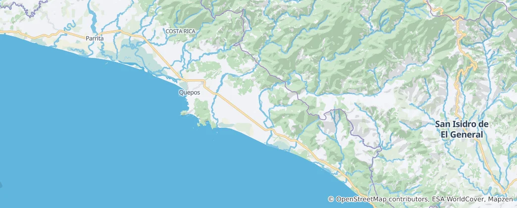 Mappa di cantone di Quepos