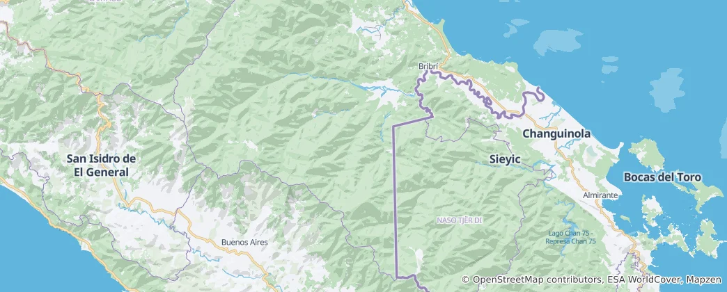 Mapa Talamanca Canton