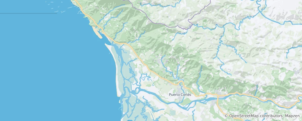 Map of Puerto Cortés